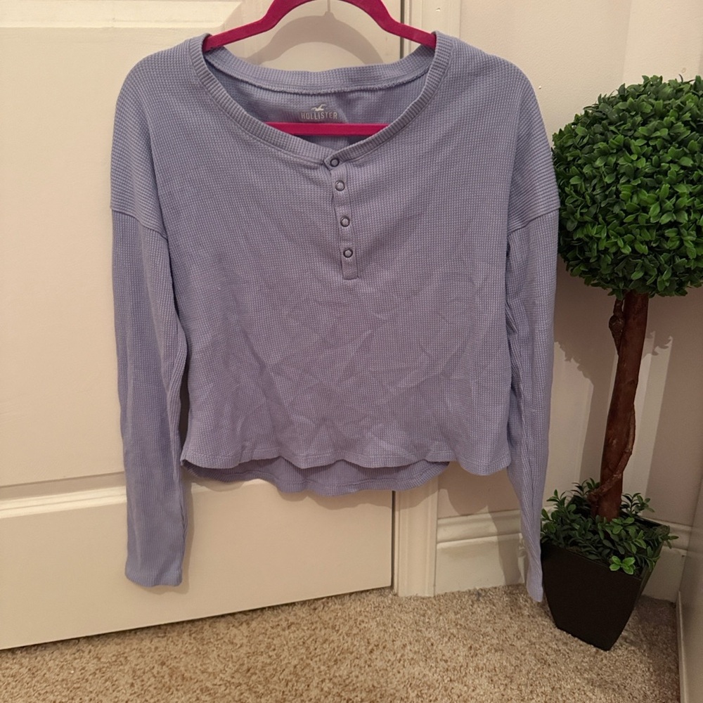 Hollister Lavender Button-Up Blouse